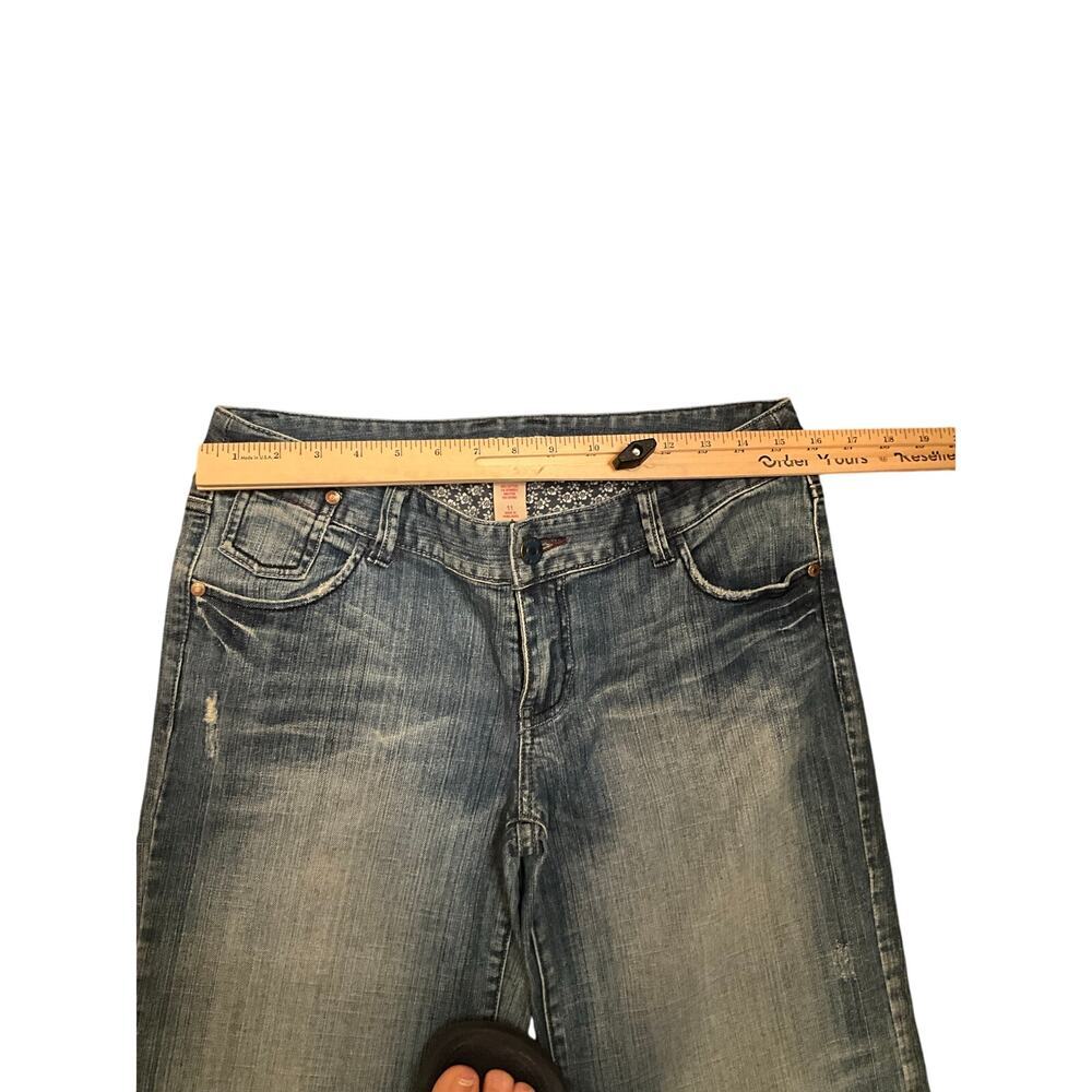 Mossimo Supply Co. Wide Leg Jeans Mid Rise Denim Medium Wash Blue Size 11 NWT - Picture 5 of 6
